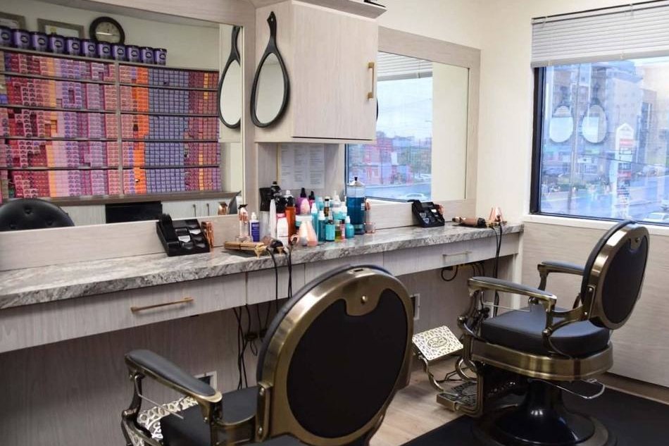 Private consultation area at Maria Hair Design Dieppe NB