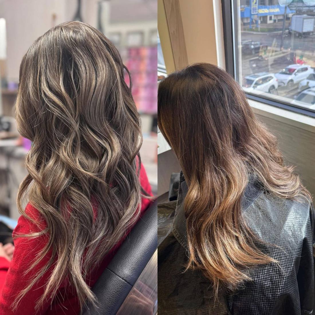 Blonde balayage transformation